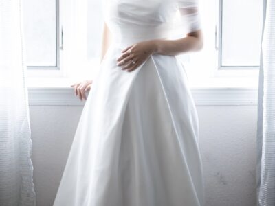 Satin A-Line Wedding Gown Size 4