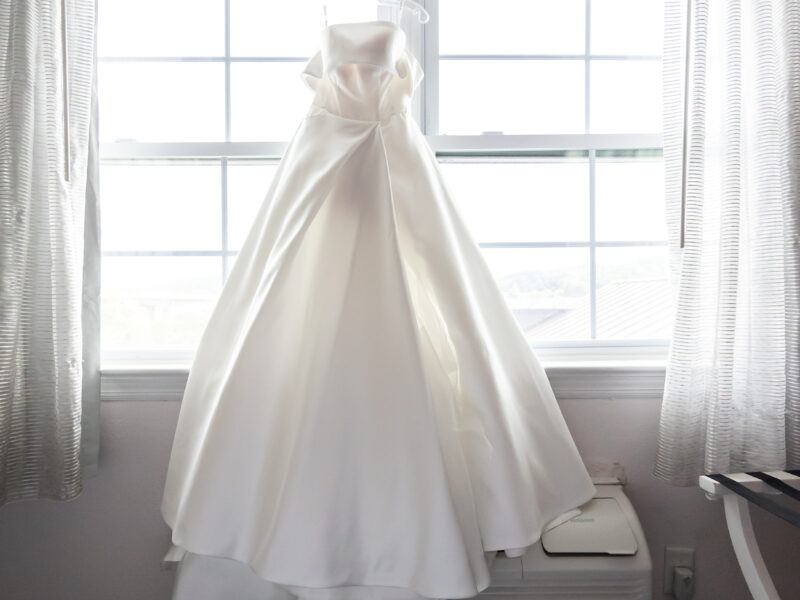 Satin A-Line Wedding Gown Size 4