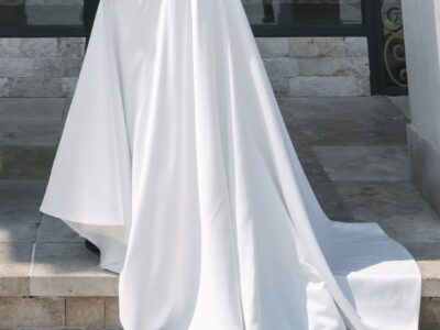 Satin A-Line Wedding Gown Size 4