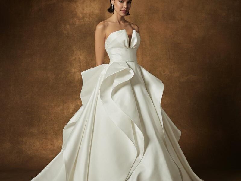 Mark Ingram WAVE Wedding Gown + Matching Veil | Fall 2024 Collection
