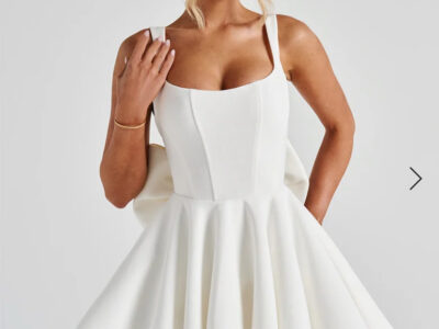 Rue Mini Dress-Ivory