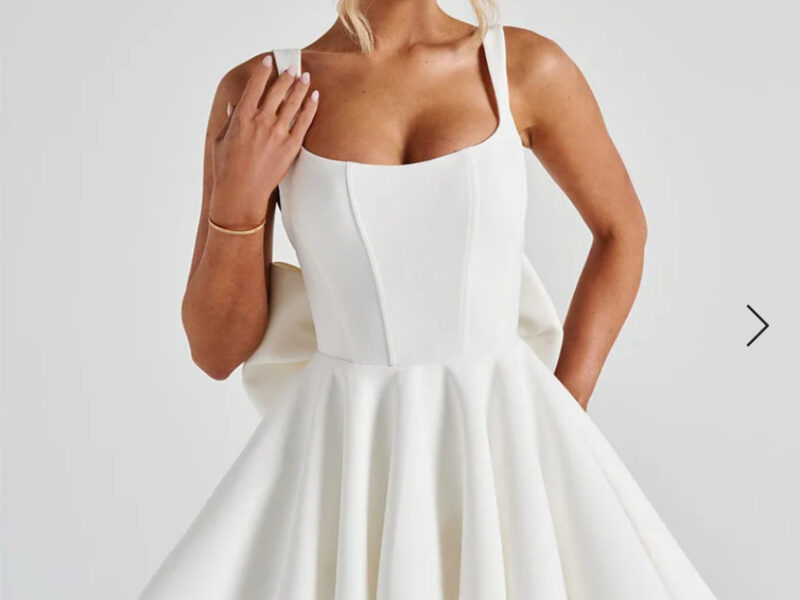 Rue Mini Dress-Ivory