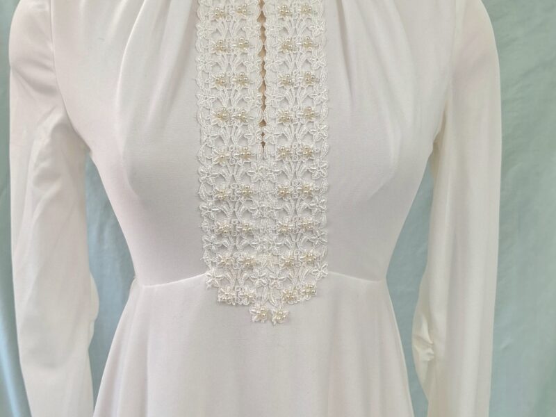 LGWU 1970s Jersey knit minimalist wedding dress