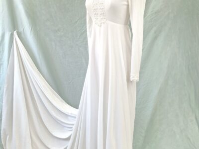 LGWU 1970s Jersey knit minimalist wedding dress