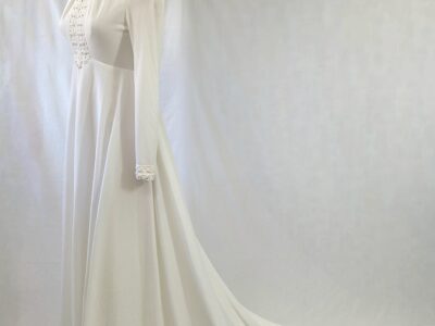 LGWU 1970s Jersey knit minimalist wedding dress