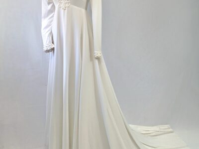 LGWU 1970s Jersey knit minimalist wedding dress