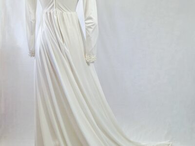 LGWU 1970s Jersey knit minimalist wedding dress