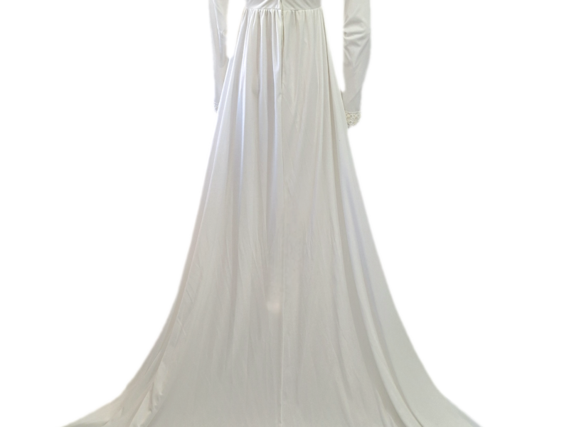 LGWU 1970s Jersey knit minimalist wedding dress