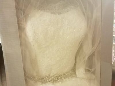 Oleg Cassini Wedding Dress CWG765 Size 12 - comes with Veil, Sash, and Petticoat