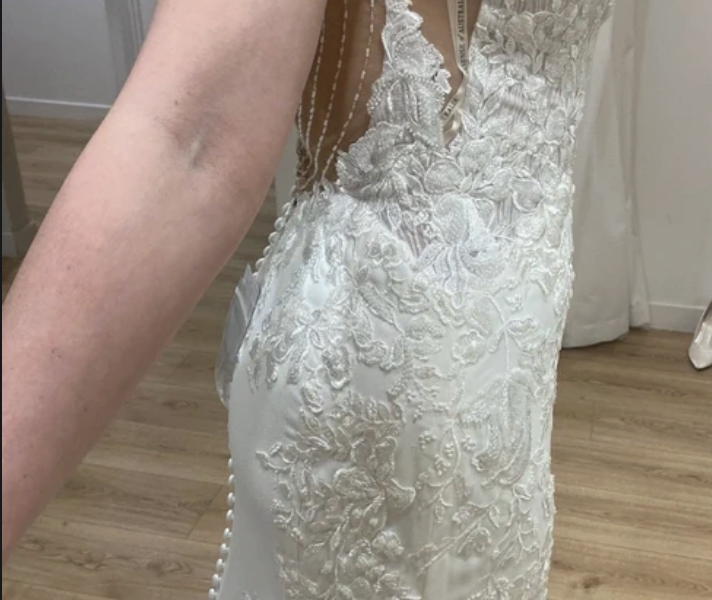 Beautiful ivory Madi Lane fitted wedding dress